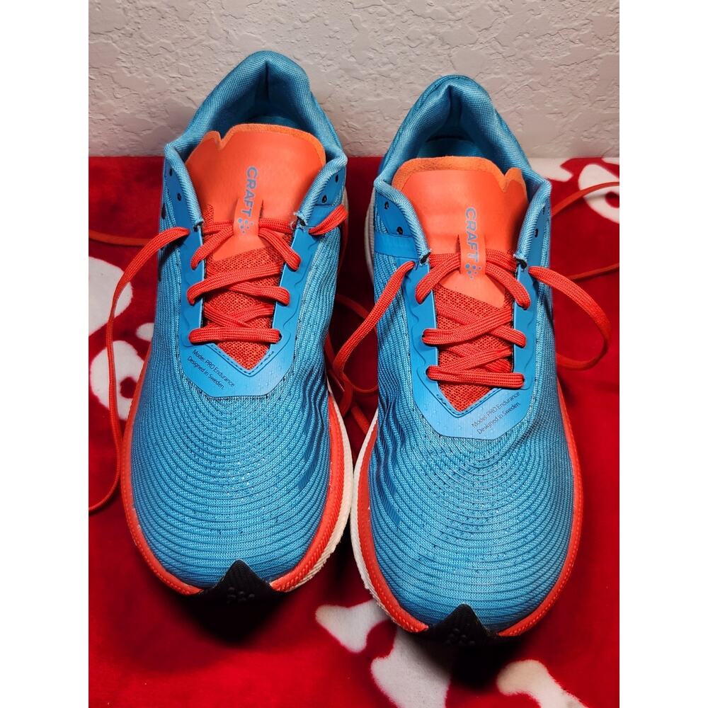 Craft PRO Endurance Running Shoes Men’s 10.5 Blue Orange Lightweight Trainer